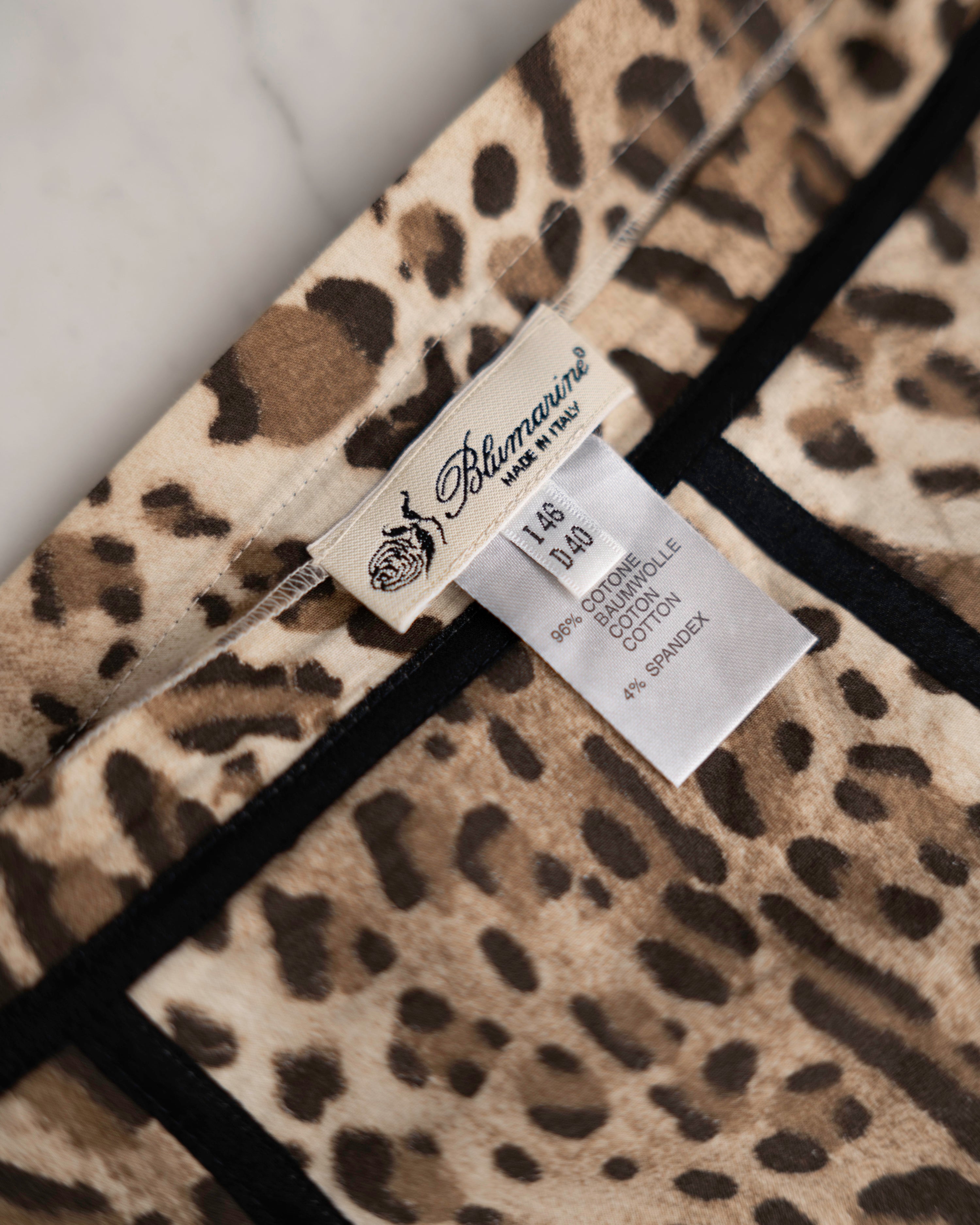 Blumarine Leopard Print Pencil Skirt