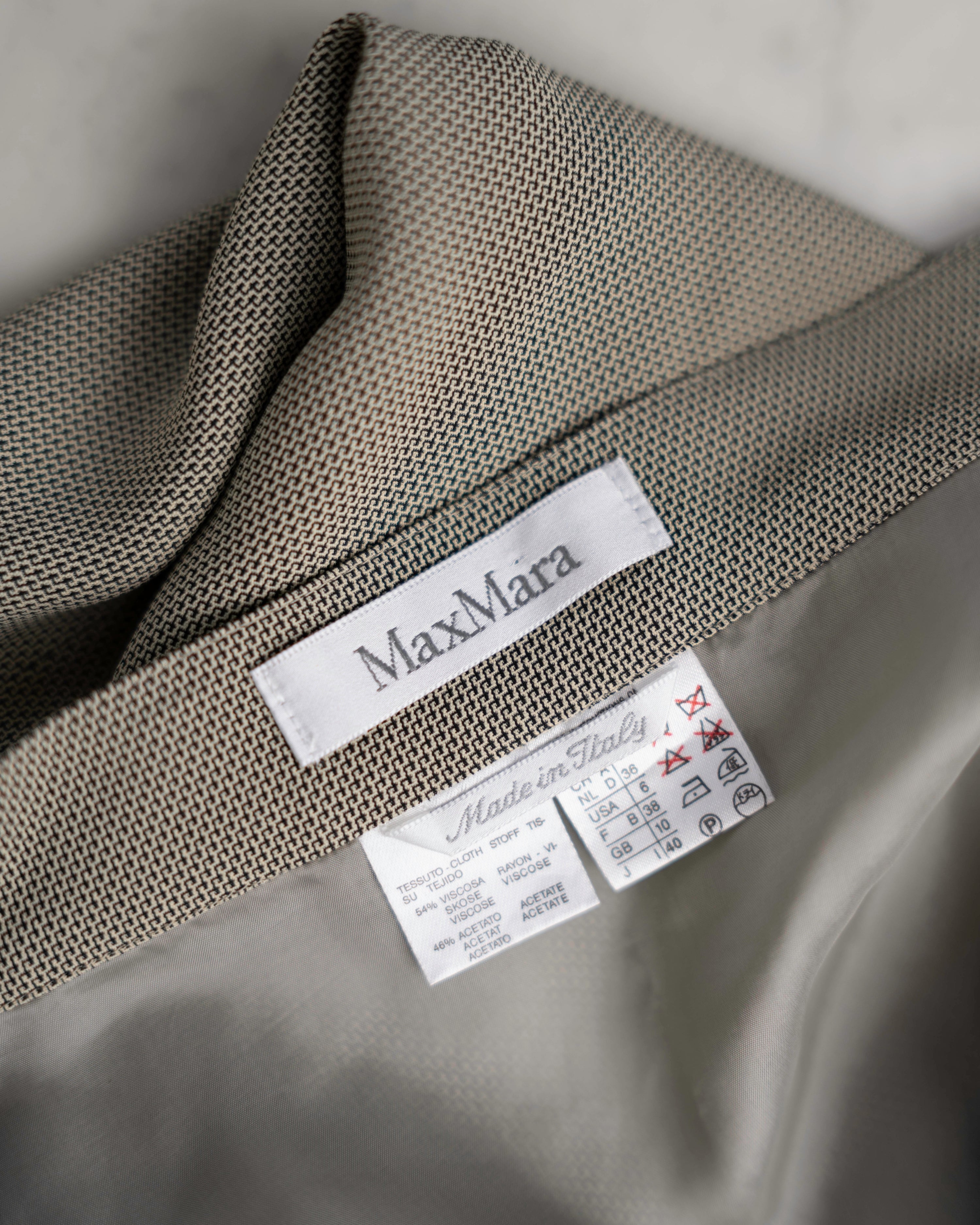 Max Mara Sage Green Textured Pencil Skirt