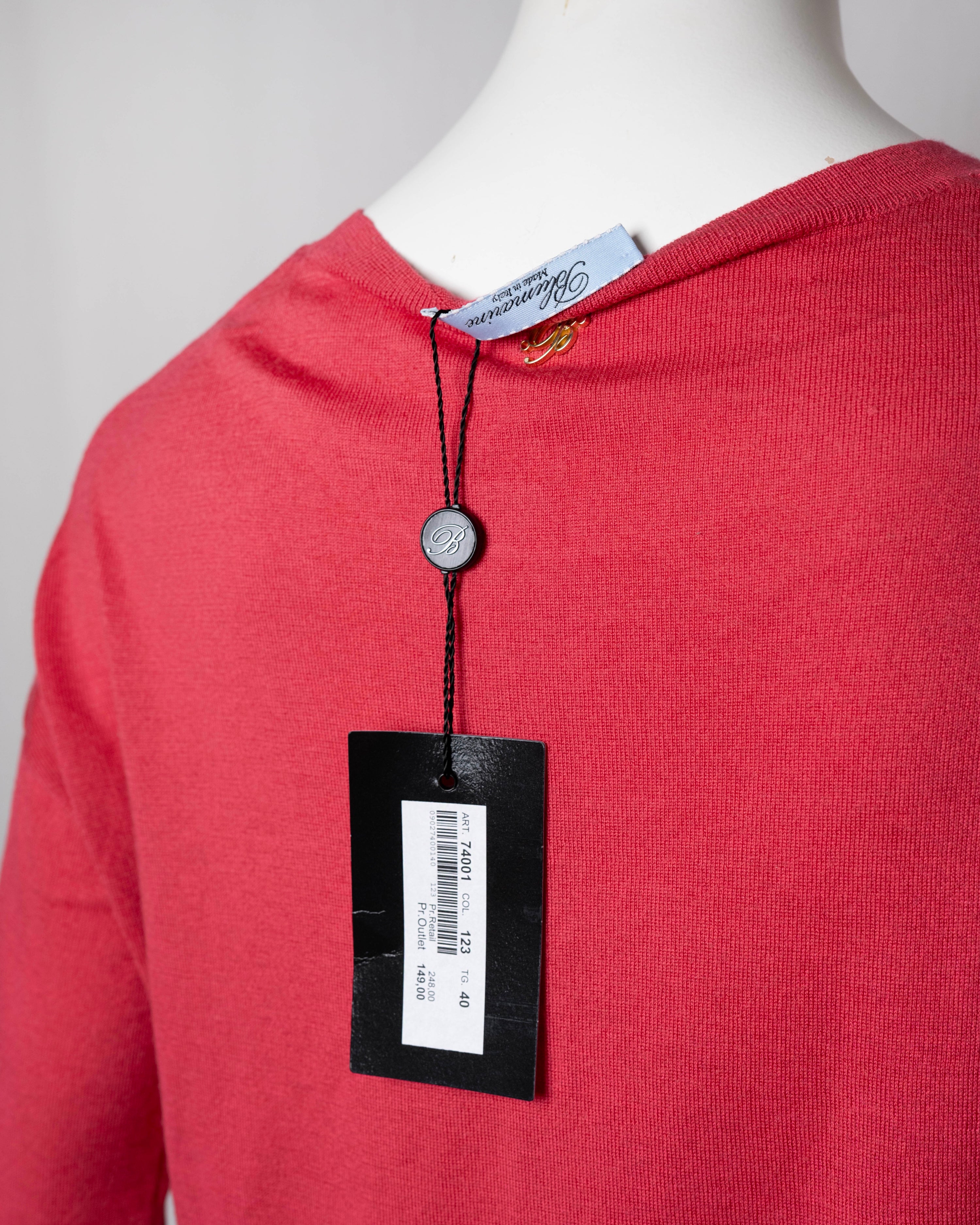 Blumarine Coral Silk Cashmere Sweater