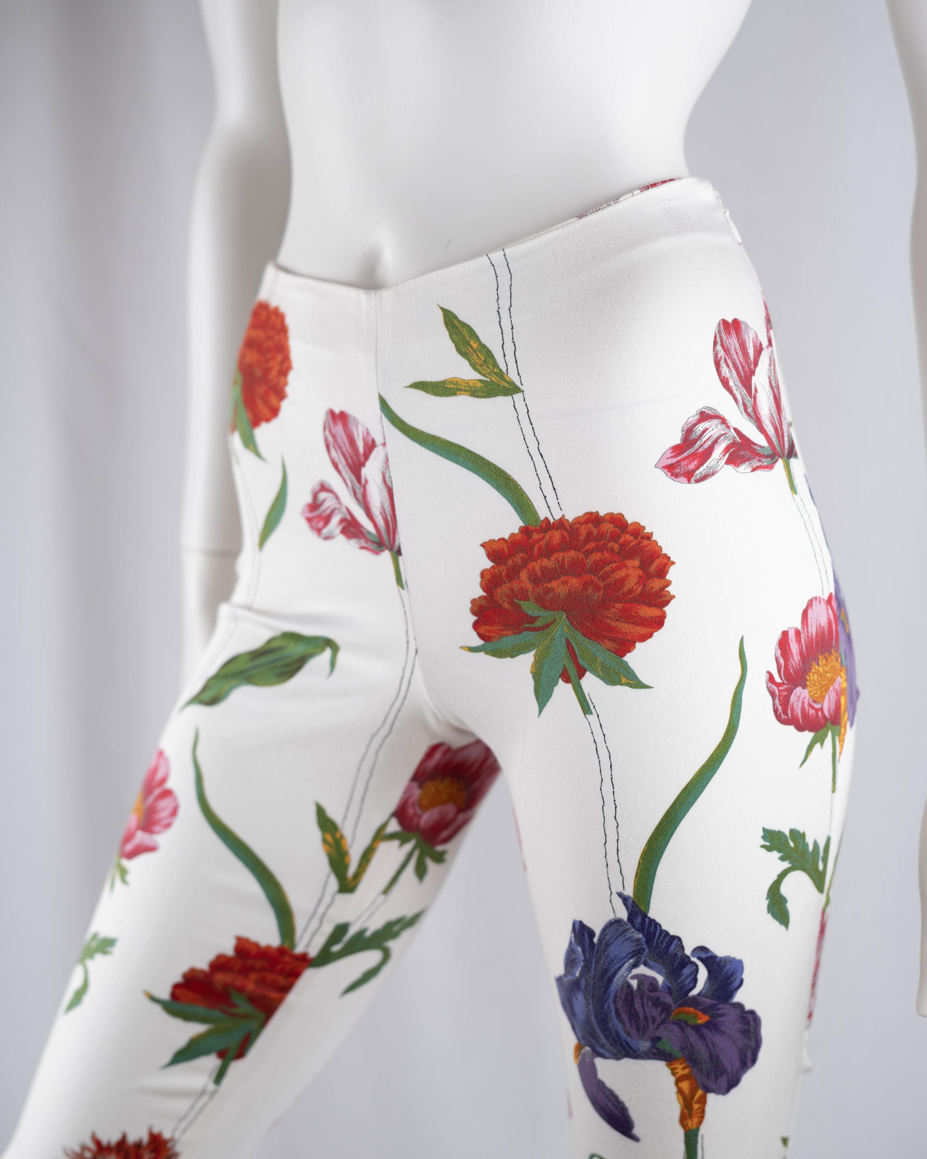 Gianfranco Ferré Jeans Botanical Print Capri Pants