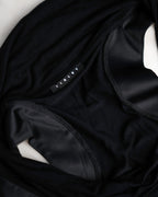 Sisley Black Viscose Cowl-Neck Mini Dress