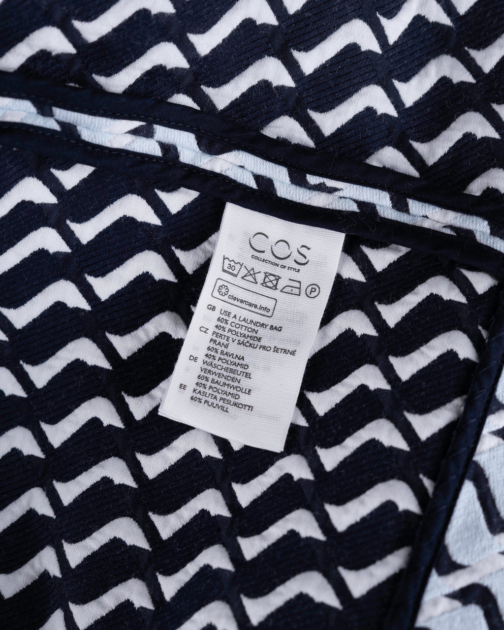 COS Geometric Wave Print Top