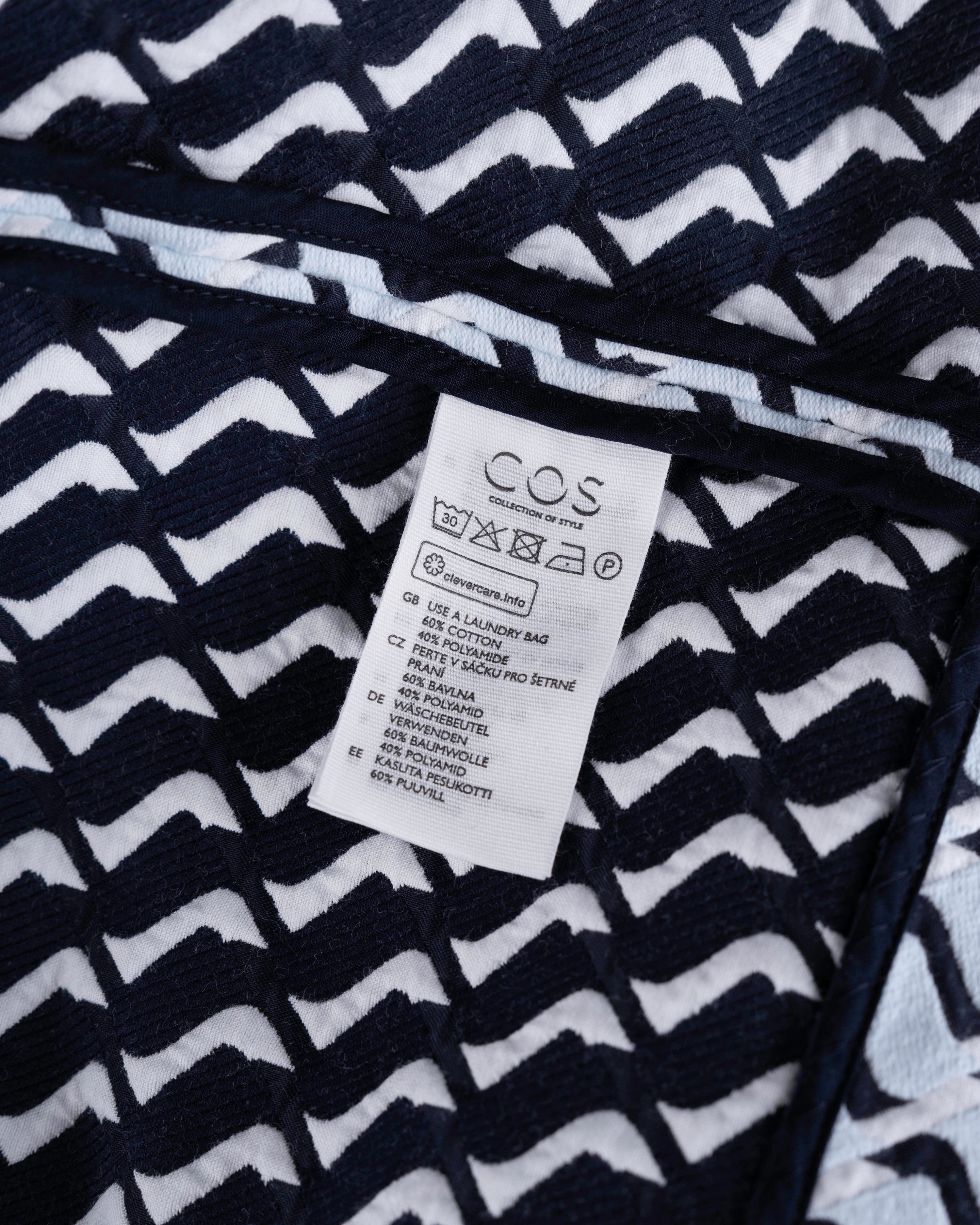 COS Geometric Wave Print Top