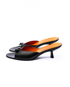 Gucci Tom Ford Era Leather Kitten Heel Mules