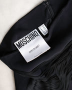 Moschino Couture Black Fringe Pencil Skirt