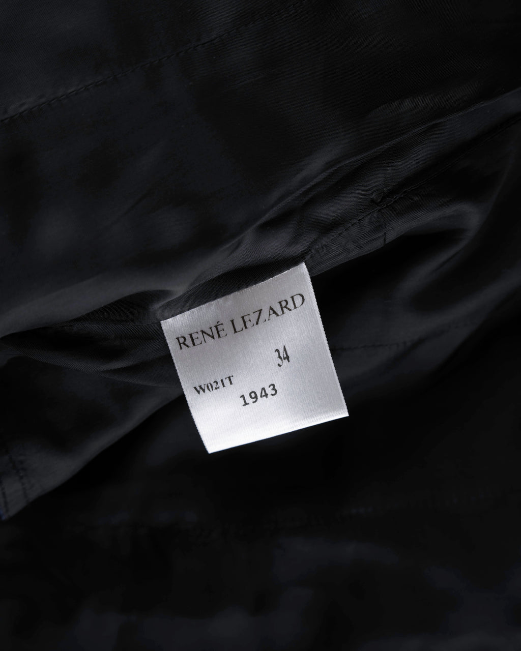 René Lezard Navy Silk Corset Top with Side Zip