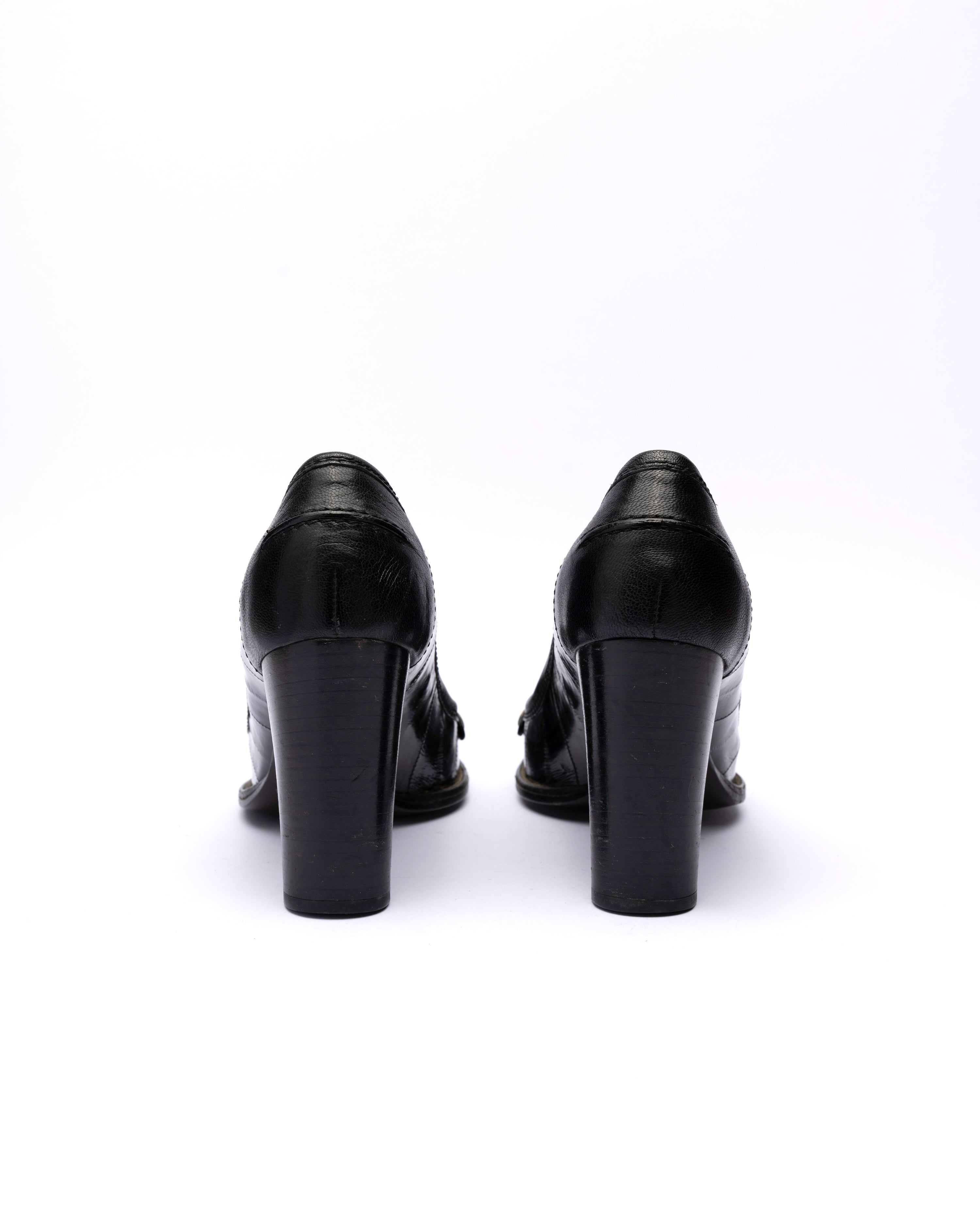 Dolce & Gabbana Leather Loafer Heels