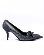 Dolce & Gabbana Suede & Leather Bow Pumps