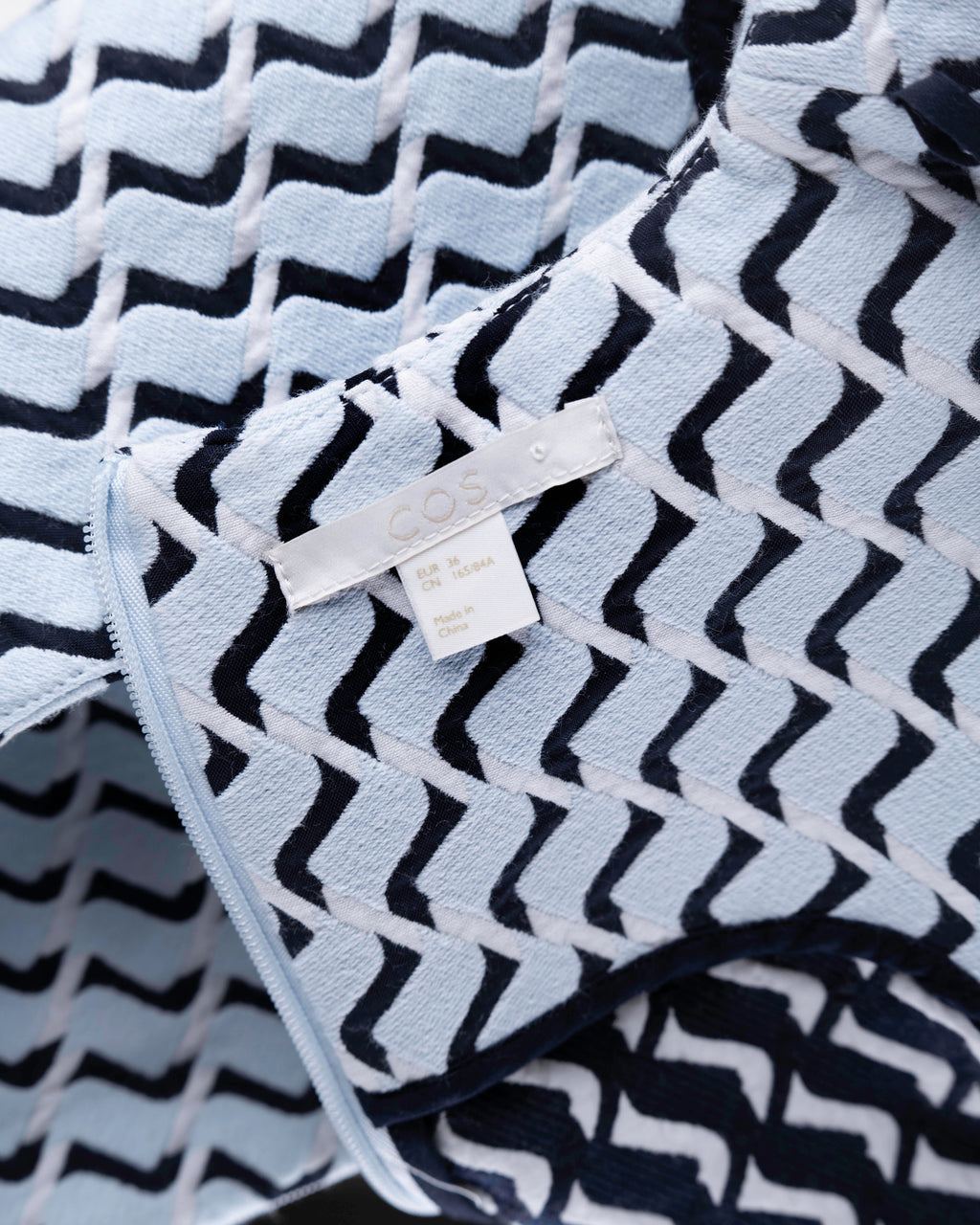 COS Geometric Wave Print Top