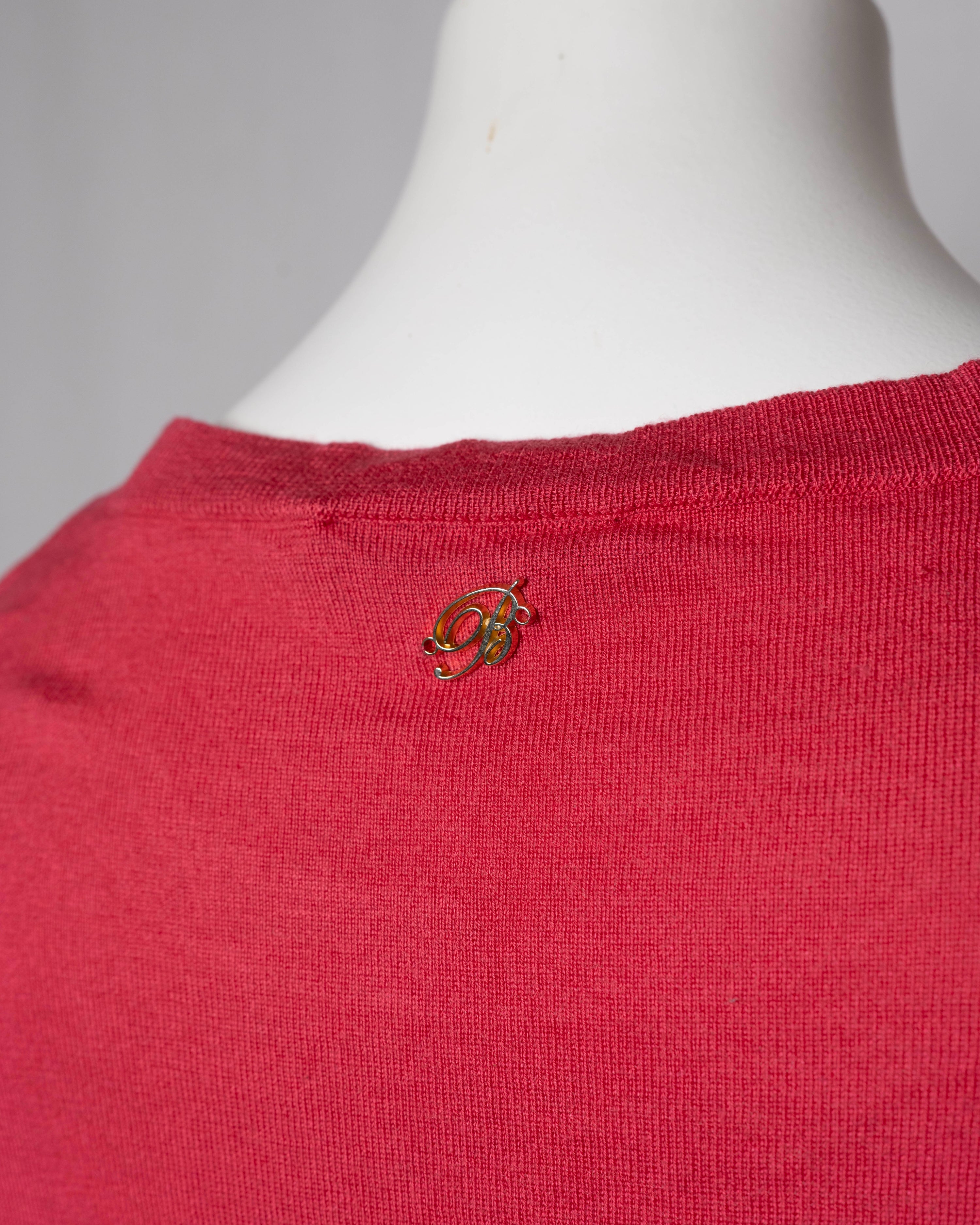 Blumarine Coral Silk Cashmere Sweater