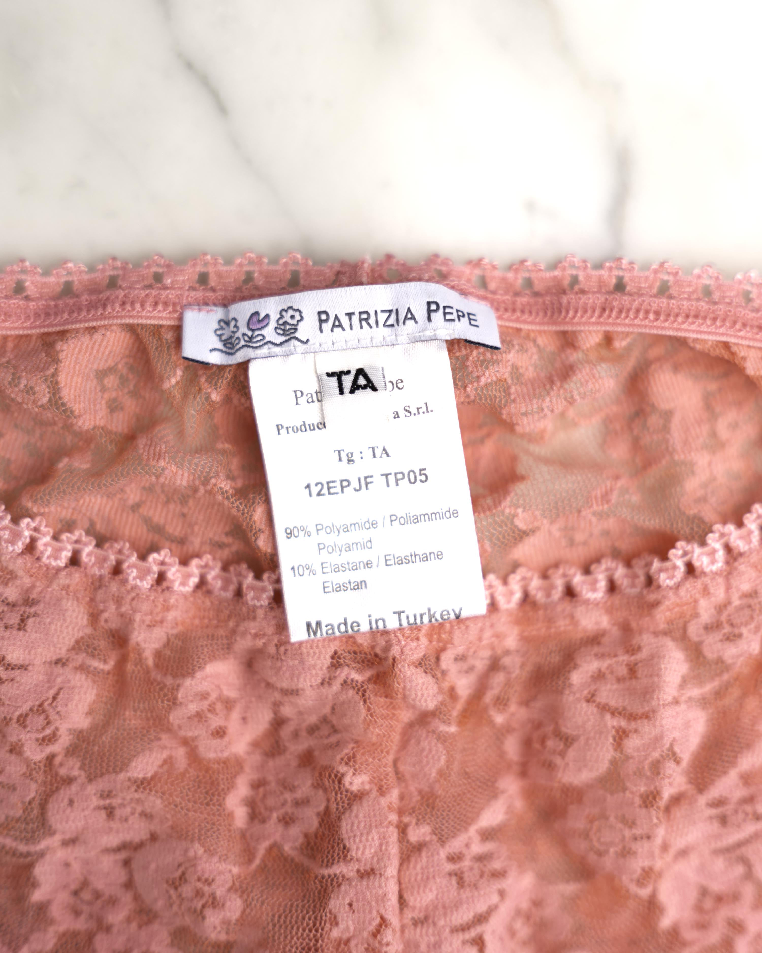 Patrizia Pepe Pink Lace Capri Leggings