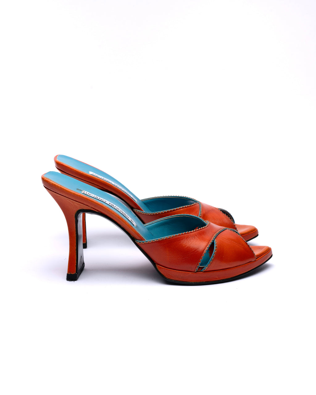 Luciano Padovan Leather Mule Heels