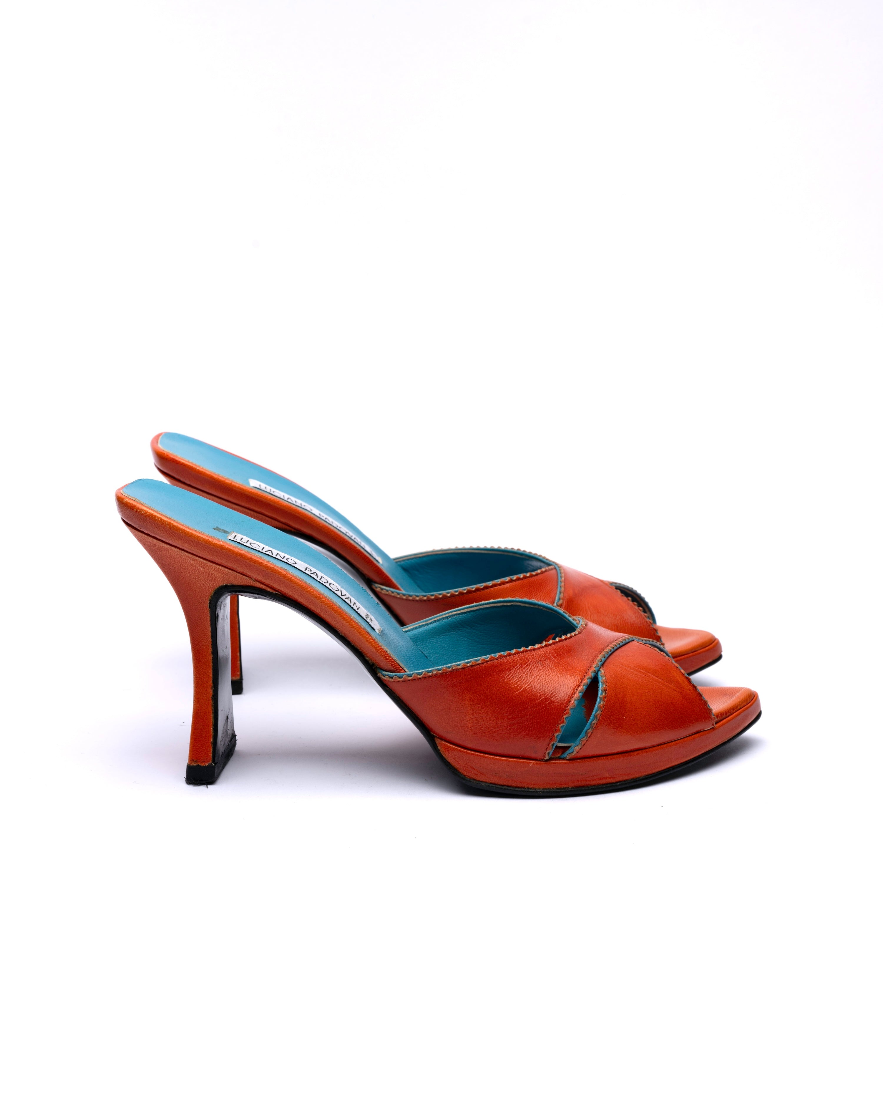 Luciano Padovan Leather Mule Heels