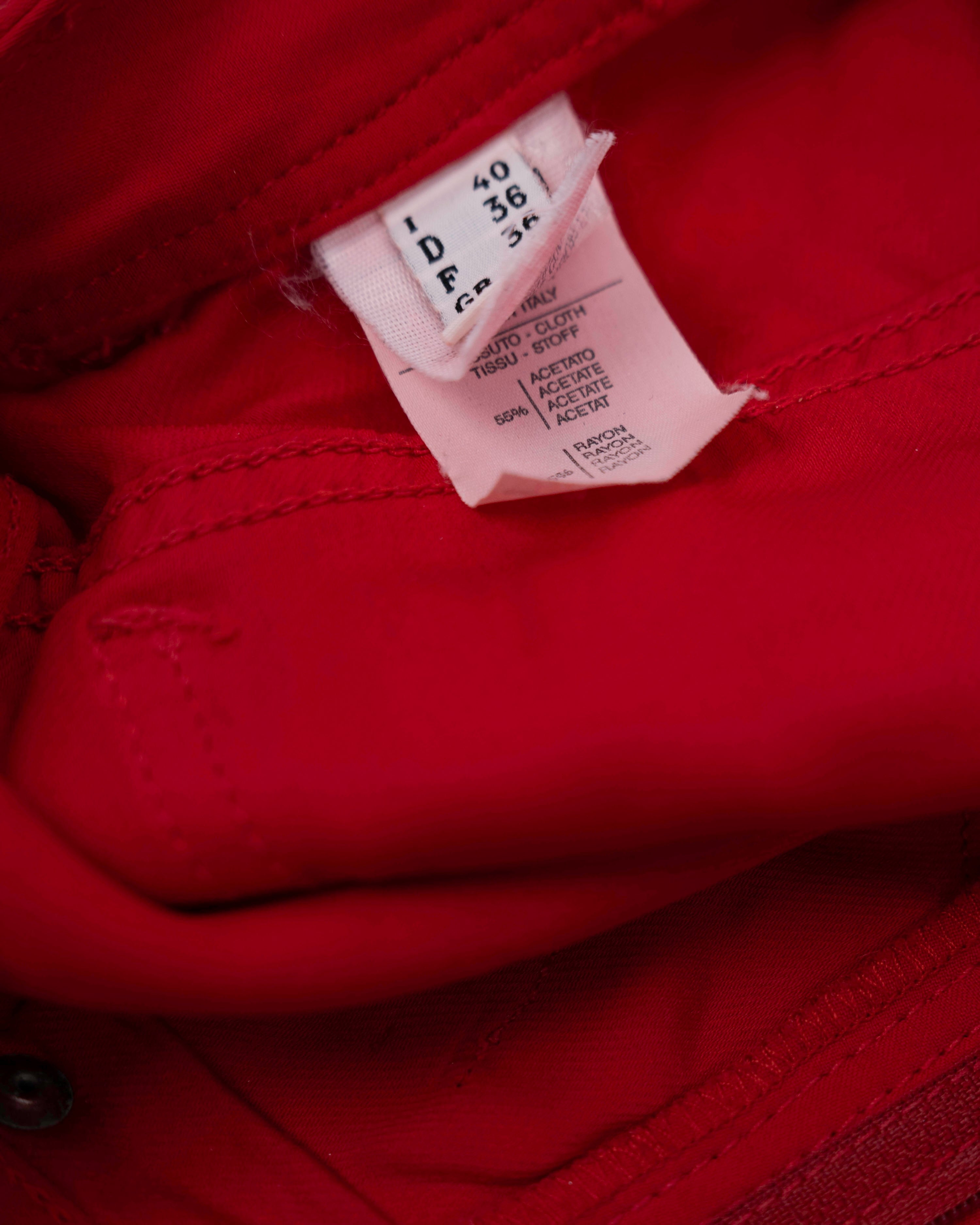 Moschino Couture Blood Red Capri Pants