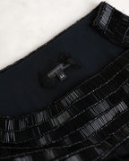 Patrizia Pepe Black Silk Beaded Fringe Skirt