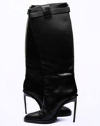 Ann Demeulemeester Herbst 2023 Kniehohe Stiefel mit Stilettoabsatz
