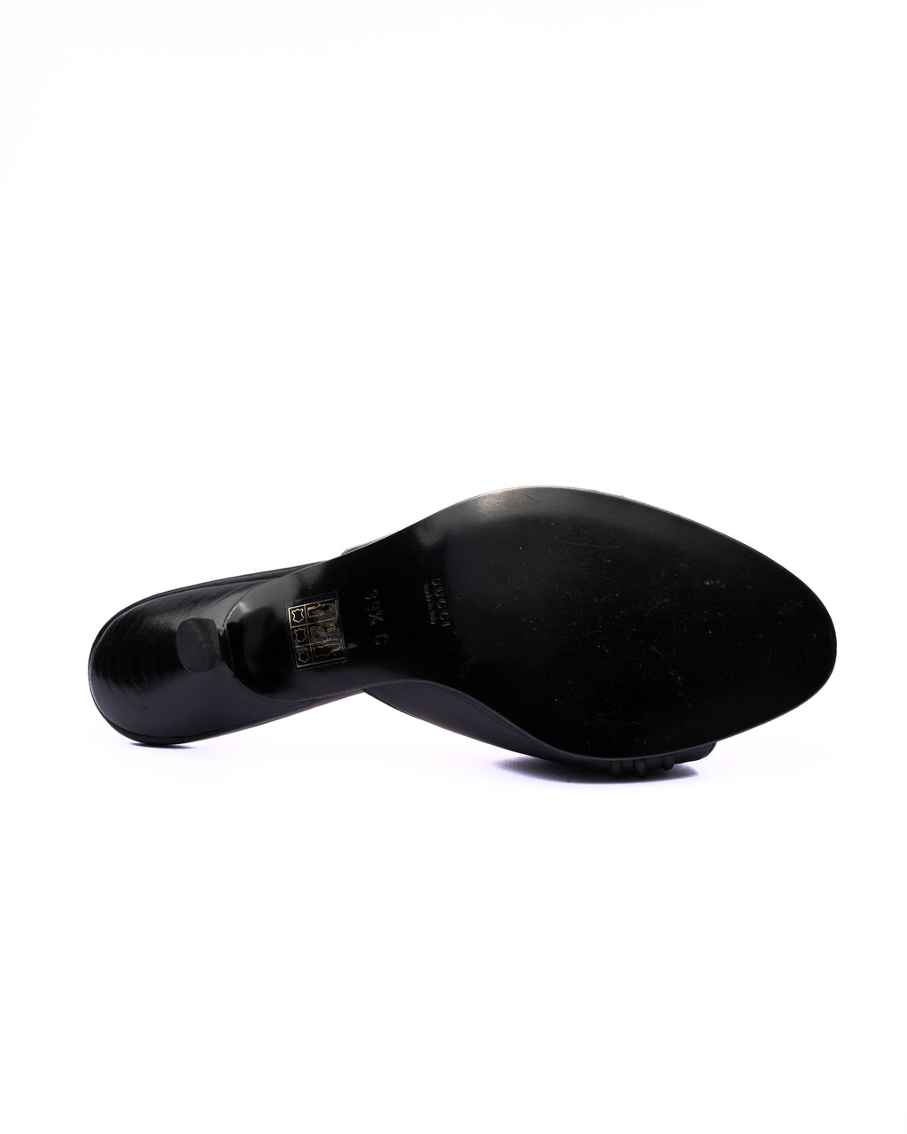 Gucci Tom Ford Era Leather Kitten Heel Mules