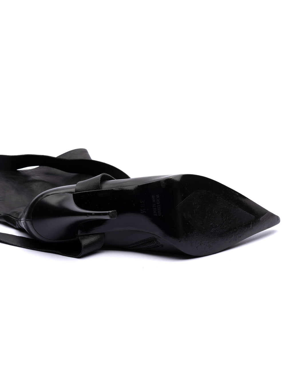 SHY Leather Wrap-Strap Fold-Over Ankle Boots