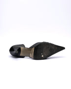 Any Leather Pointed buckle Pumps