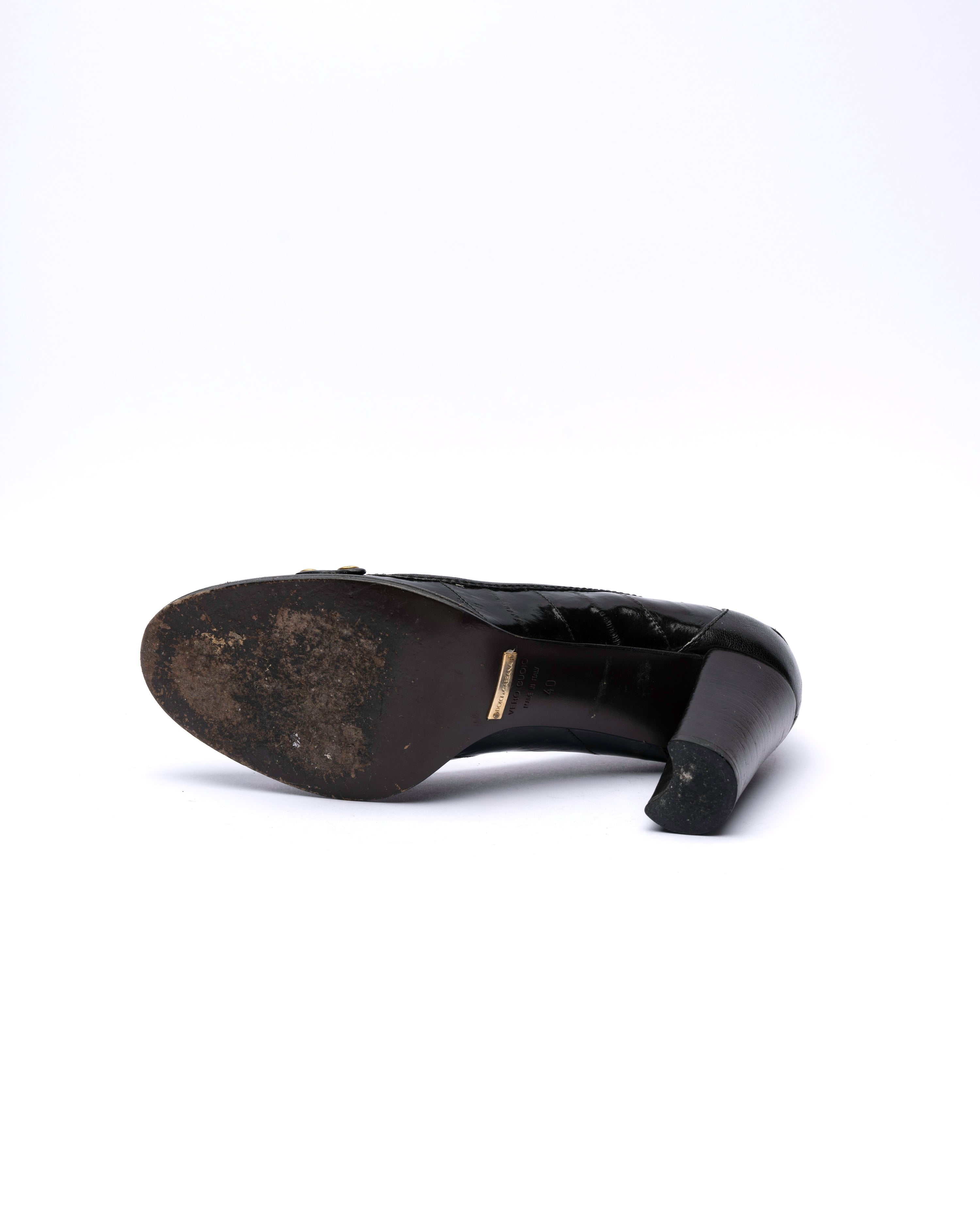 Dolce & Gabbana Leather Loafer Heels