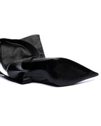 SHY Leather Wrap-Strap Fold-Over Ankle Boots