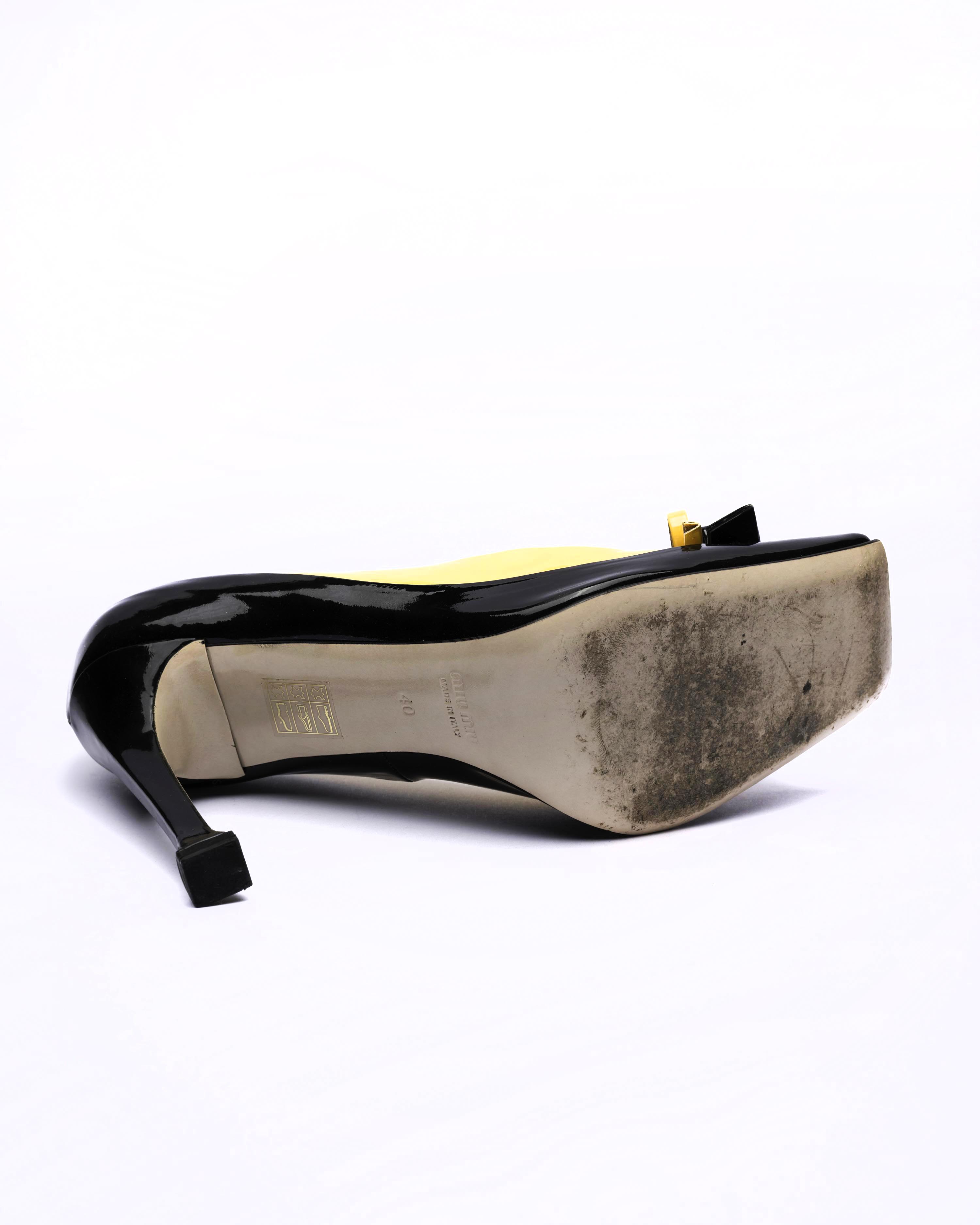 Miu Miu Fall 2010 Two-Tone Patent Leather Bow Pumps