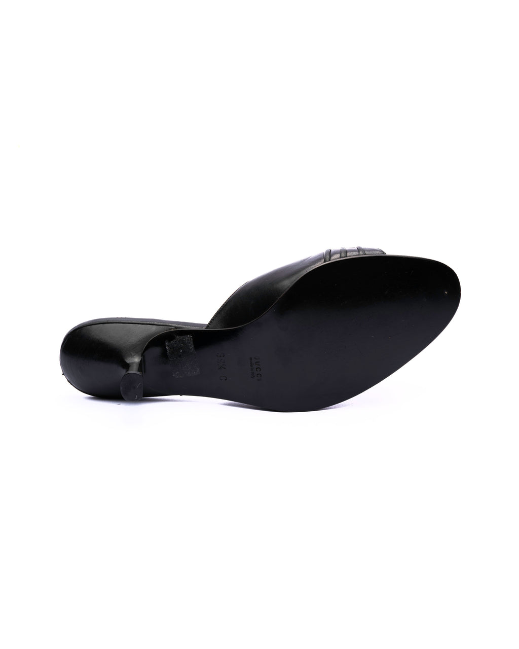 Gucci Tom Ford Era Leather Kitten Heel Mules