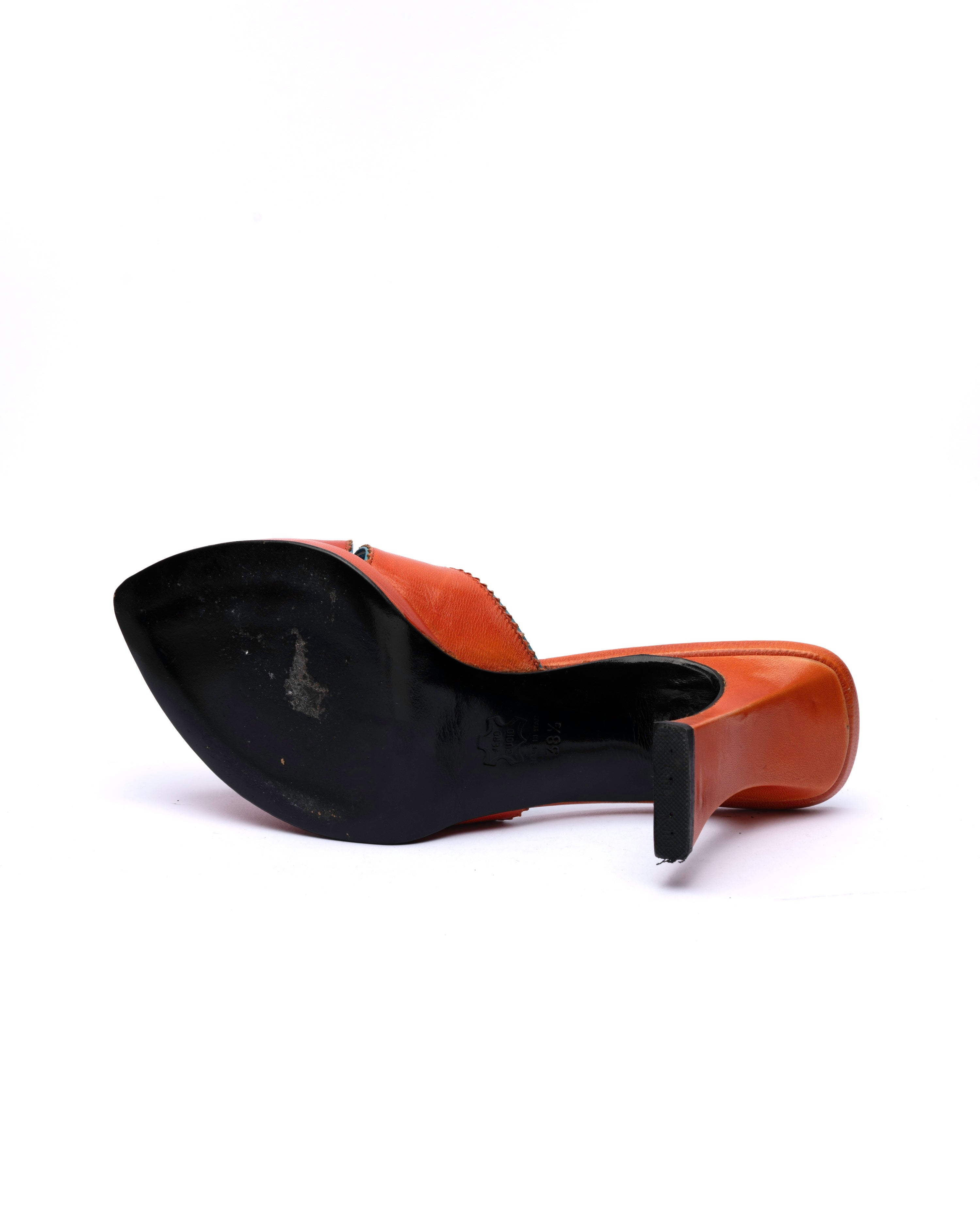 Luciano Padovan Leather Mule Heels