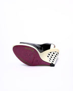 Luciano Padovan Polka Dot Wedge Slingbacks