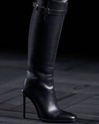 Ann Demeulemeester Herbst 2023 Kniehohe Stiefel mit Stilettoabsatz